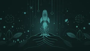 Investidor e empreendedor apertando as mãos em escritório moderno, simbolizando o sucesso e a confiança no investimento em startups.