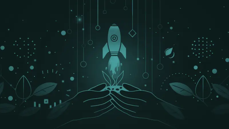 Investidor e empreendedor apertando as mãos em escritório moderno, simbolizando o sucesso e a confiança no investimento em startups.